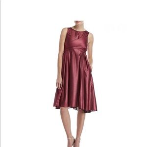 Maje midi wrap metallic pink dress